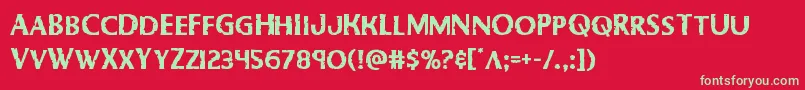 Bodyswipers Font – Green Fonts on Red Background