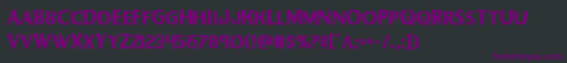Bodyswipers Font – Purple Fonts on Black Background
