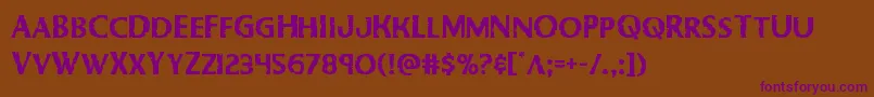 Bodyswipers Font – Purple Fonts on Brown Background