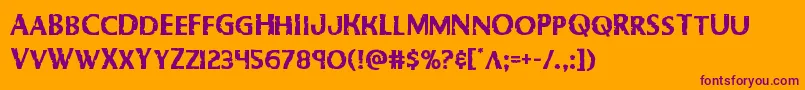 Bodyswipers Font – Purple Fonts on Orange Background