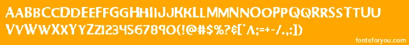 Bodyswipers Font – White Fonts on Orange Background