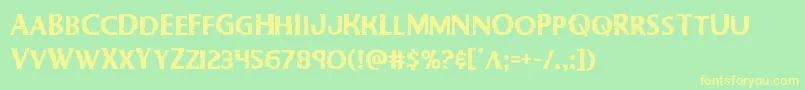 Bodyswipers Font – Yellow Fonts on Green Background
