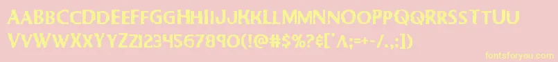 Bodyswipers Font – Yellow Fonts on Pink Background