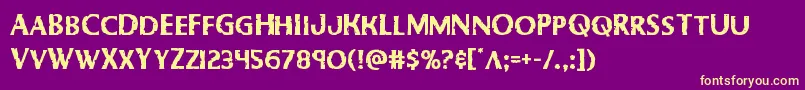 Bodyswipers Font – Yellow Fonts on Purple Background