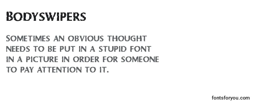 Review of the Bodyswipers Font