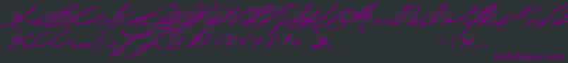 BedtimeStoriesFullVersion Font – Purple Fonts on Black Background