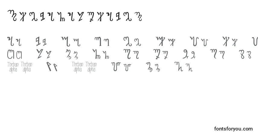 Шрифт Thebanalphabet (98639) – алфавит, цифры, специальные символы