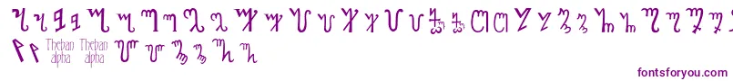 Thebanalphabet Font – Purple Fonts on White Background