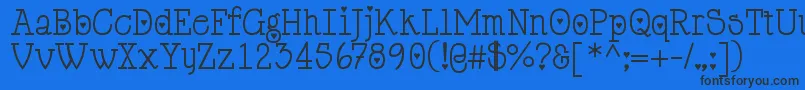 Cupiddelocke Font – Black Fonts on Blue Background
