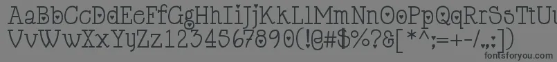 Cupiddelocke-Schriftart – Schwarze Schriften auf grauem Hintergrund