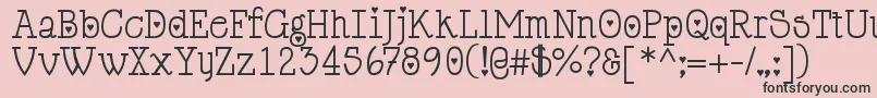 Cupiddelocke Font – Black Fonts on Pink Background