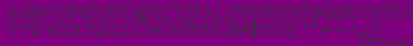 フォントCupiddelocke – 紫の背景に黒い文字