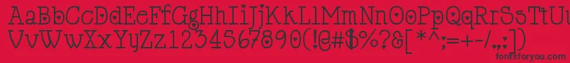 Cupiddelocke Font – Black Fonts on Red Background