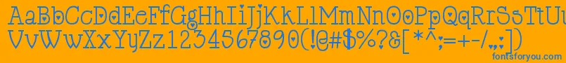 Cupiddelocke Font – Blue Fonts on Orange Background