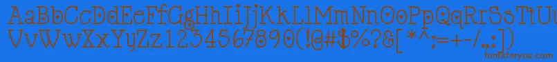 Cupiddelocke Font – Brown Fonts on Blue Background