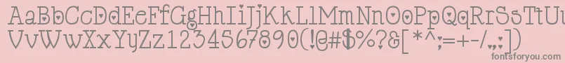 Cupiddelocke Font – Gray Fonts on Pink Background