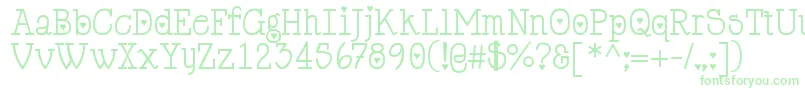 Cupiddelocke-fontti – vihreät fontit valkoisella taustalla