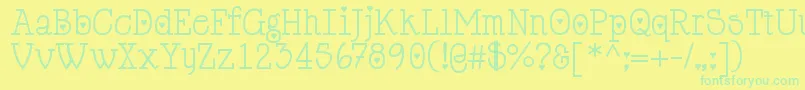Шрифт Cupiddelocke – зелёные шрифты на жёлтом фоне