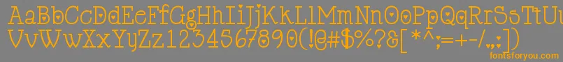 Cupiddelocke Font – Orange Fonts on Gray Background