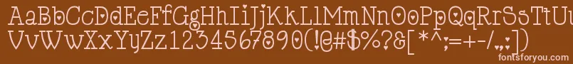 Cupiddelocke Font – Pink Fonts on Brown Background
