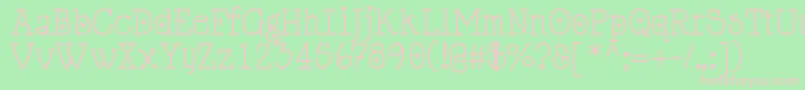 Cupiddelocke-fontti – vaaleanpunaiset fontit vihreällä taustalla