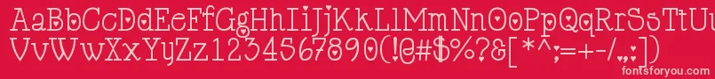 Cupiddelocke Font – Pink Fonts on Red Background