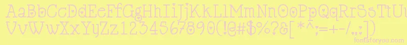 Cupiddelocke Font – Pink Fonts on Yellow Background