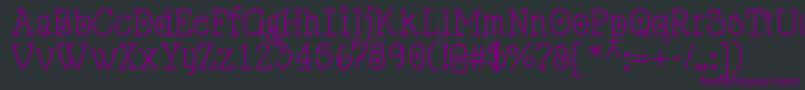 Шрифт Cupiddelocke – фиолетовые шрифты на чёрном фоне