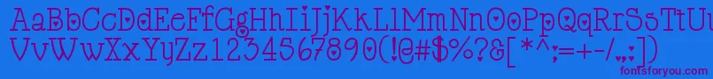 Шрифт Cupiddelocke – фиолетовые шрифты на синем фоне
