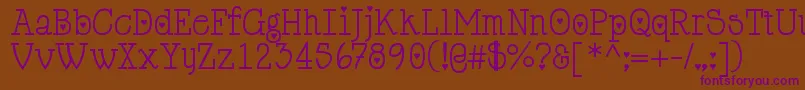 Cupiddelocke Font – Purple Fonts on Brown Background