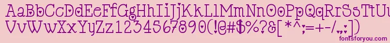 Cupiddelocke Font – Purple Fonts on Pink Background