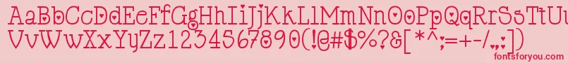 Cupiddelocke Font – Red Fonts on Pink Background