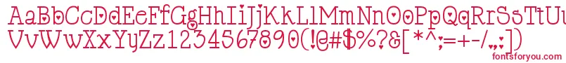 Шрифт Cupiddelocke – красные шрифты на белом фоне