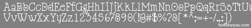 フォントCupiddelocke – 灰色の背景に白い文字