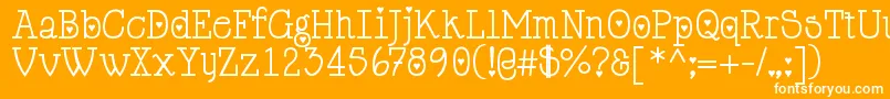 Шрифт Cupiddelocke – белые шрифты на оранжевом фоне