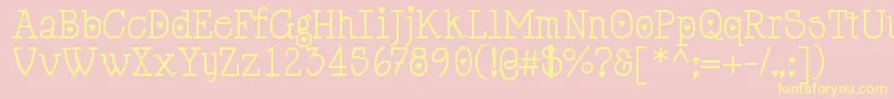 Cupiddelocke Font – Yellow Fonts on Pink Background