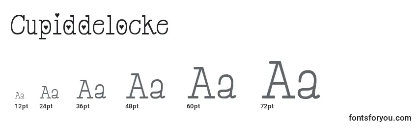 Cupiddelocke Font Sizes