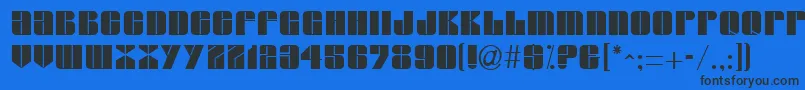 GroverRegular-fontti – mustat fontit sinisellä taustalla