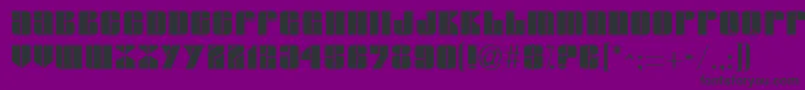 Fonte GroverRegular – fontes pretas em um fundo violeta