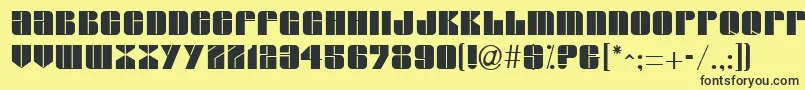 GroverRegular Font – Black Fonts on Yellow Background