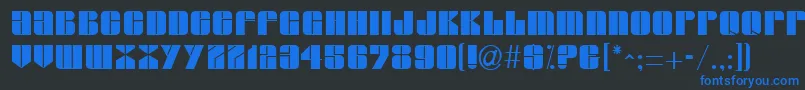GroverRegular Font – Blue Fonts on Black Background
