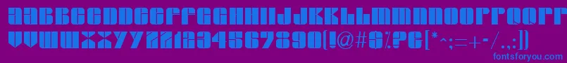 GroverRegular-fontti – siniset fontit violetilla taustalla