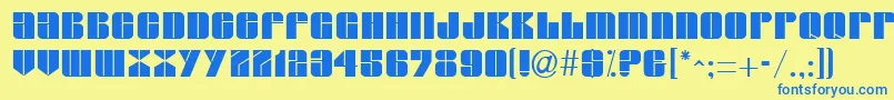 GroverRegular Font – Blue Fonts on Yellow Background