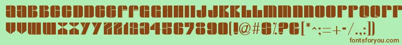 GroverRegular Font – Brown Fonts on Green Background