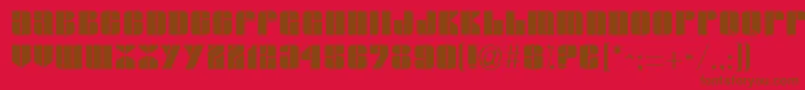Police GroverRegular – polices brunes sur fond rouge