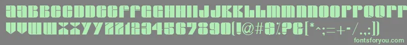 GroverRegular Font – Green Fonts on Gray Background