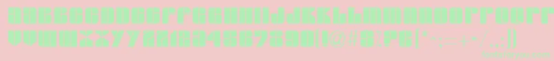 GroverRegular-Schriftart – Grüne Schriften auf rosa Hintergrund