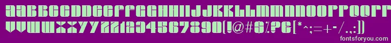 Шрифт GroverRegular – зелёные шрифты на фиолетовом фоне