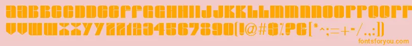GroverRegular Font – Orange Fonts on Pink Background