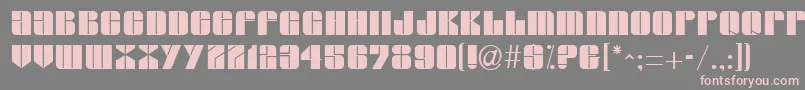 フォントGroverRegular – 灰色の背景にピンクのフォント